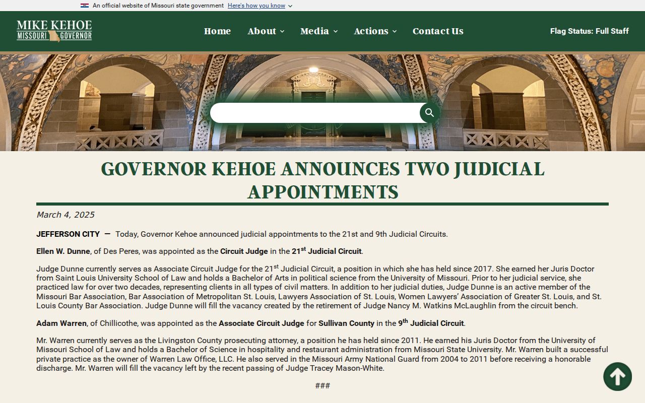 Sullivan County bench warrant judicial appointment source